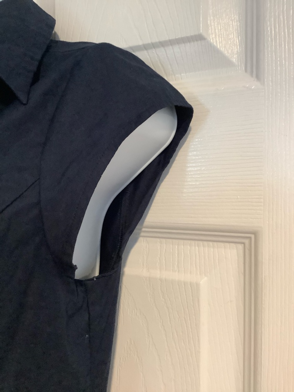 REFORMATION Blue Minimalist Sleeveless Nautical Capsule Button Down Blouse 2 - Picture 3 of 7